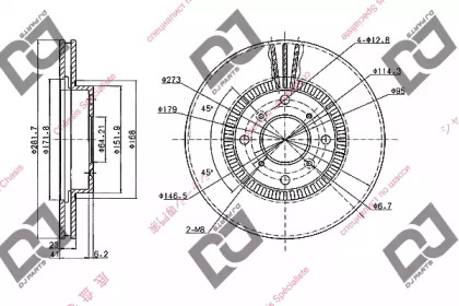 Тормозной диск DJ PARTS BD2044